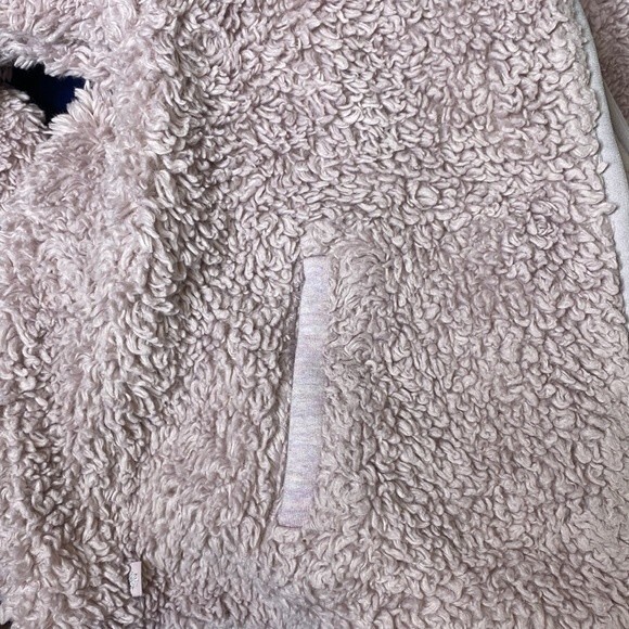 Athleta Girl Pink Sherpa Zip Up Hoodie jacket - Picture 6 of 8